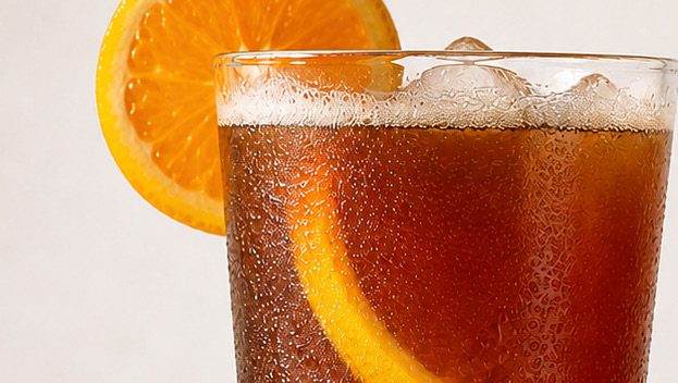 Adelaar Sunspresso con café, jugo de naranja y agua mineral